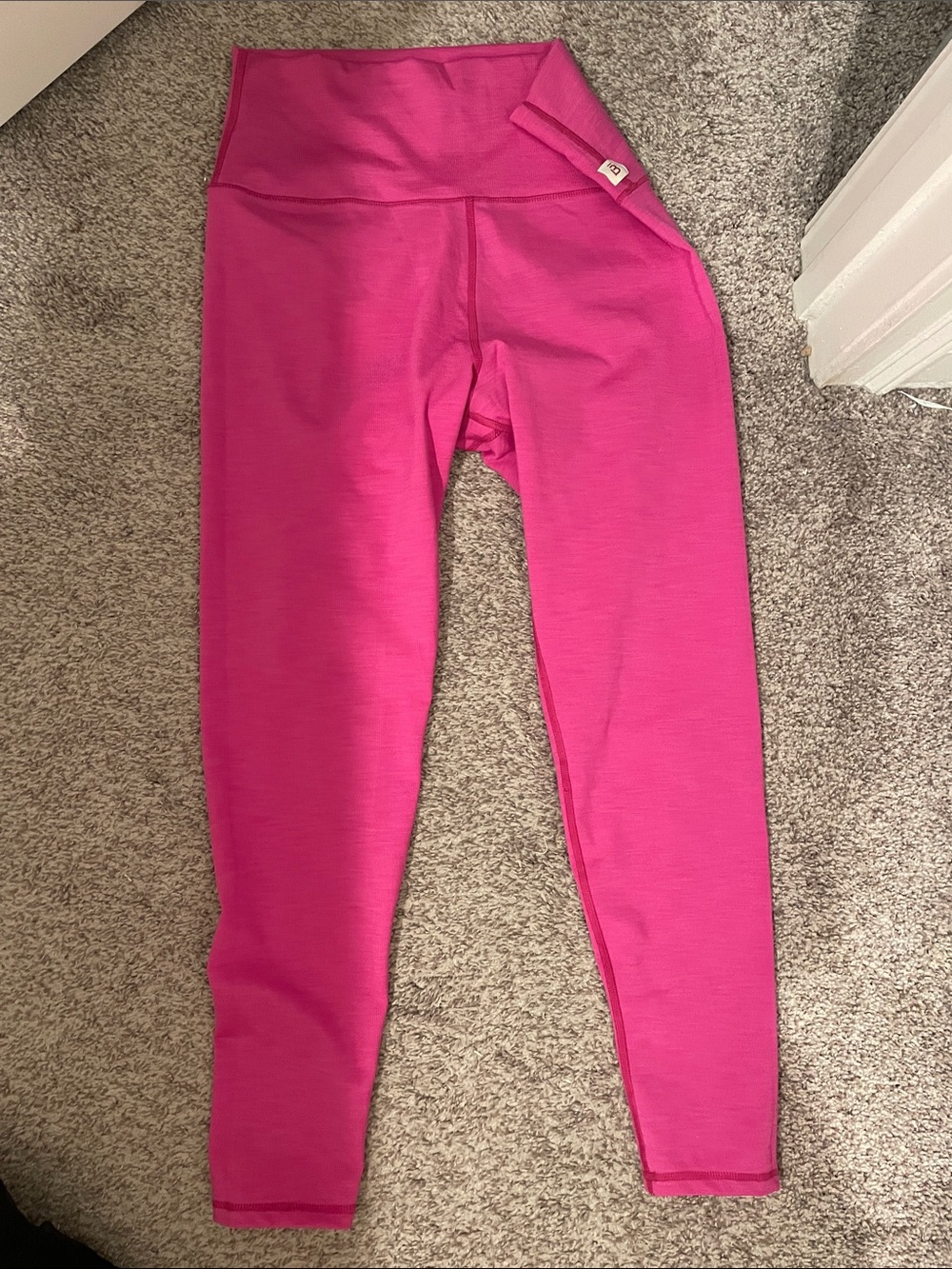 Barre3 pink ribbed leggings xxl